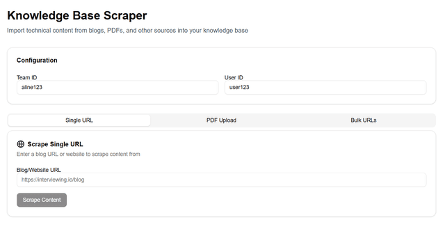 Knowledge Base Scraper